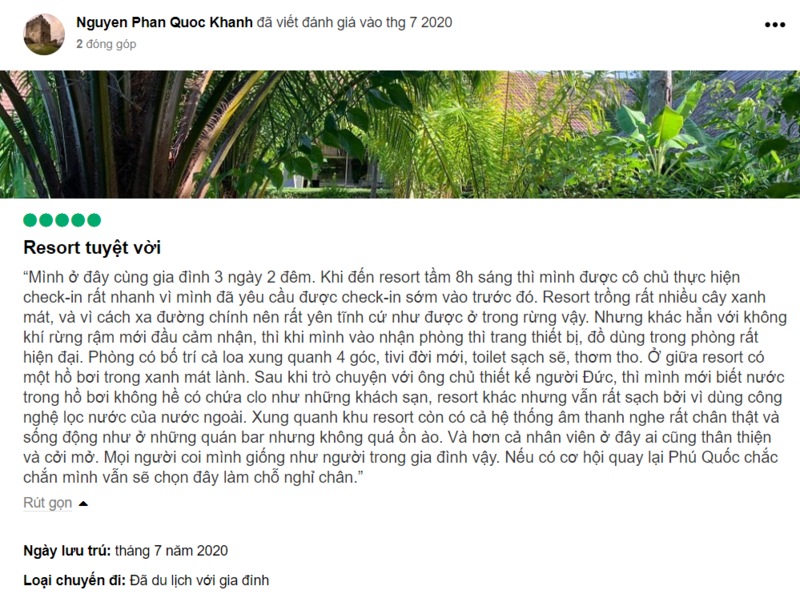 Le Forest Resort - Vườn xanh nhiệt đới giữa lòng đảo Ngọc