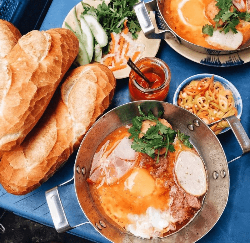 bánh mì chảo Đà Lạt