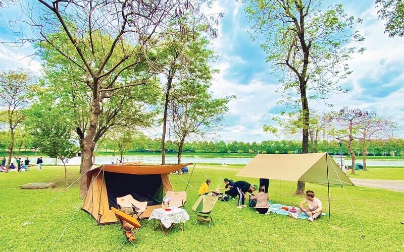 Công viên Yên Sở - Công viên xanh đẹp nhất thành phố
