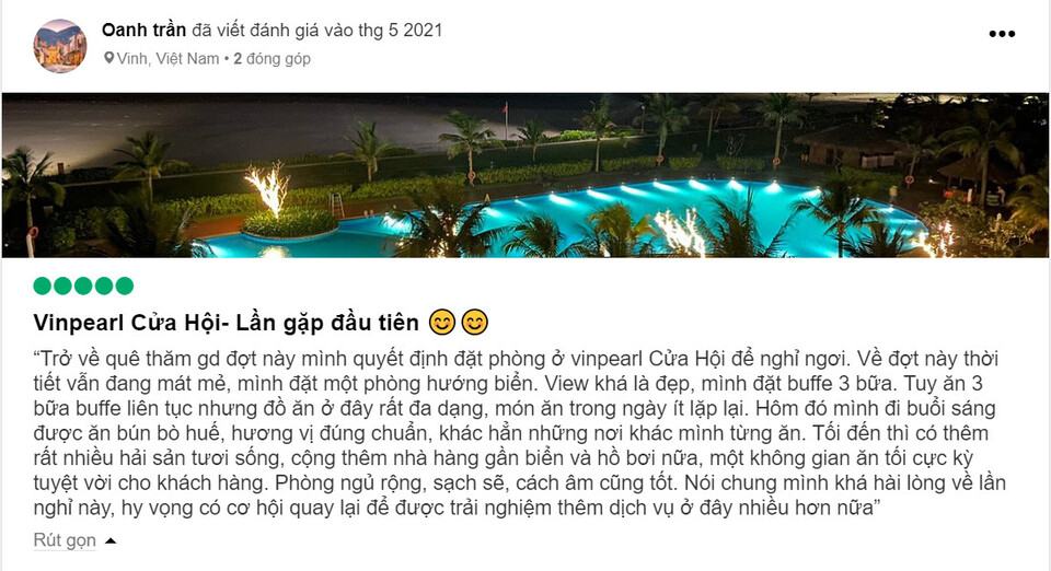 Review chi tiết khu Vinpearl Cửa Hội và bảng giá chi tiết, kinh nghiệm đặt phòng, tiện ích dịch vụ du lịch nghệ an, 